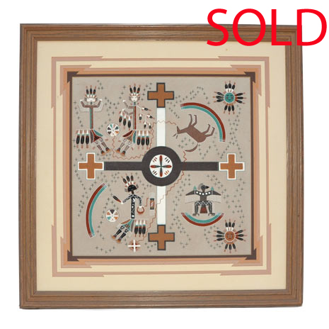 Darrell Ben | Navajo Sandpainting | Penfield Gallery of Indian Arts | Albuquerque, New Mexico