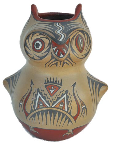 Margaret & Luther Guiterrez | Santa Clara Owl Figurine | Penfield Gallery of Indian Arts | Albuquerque, New Mexico